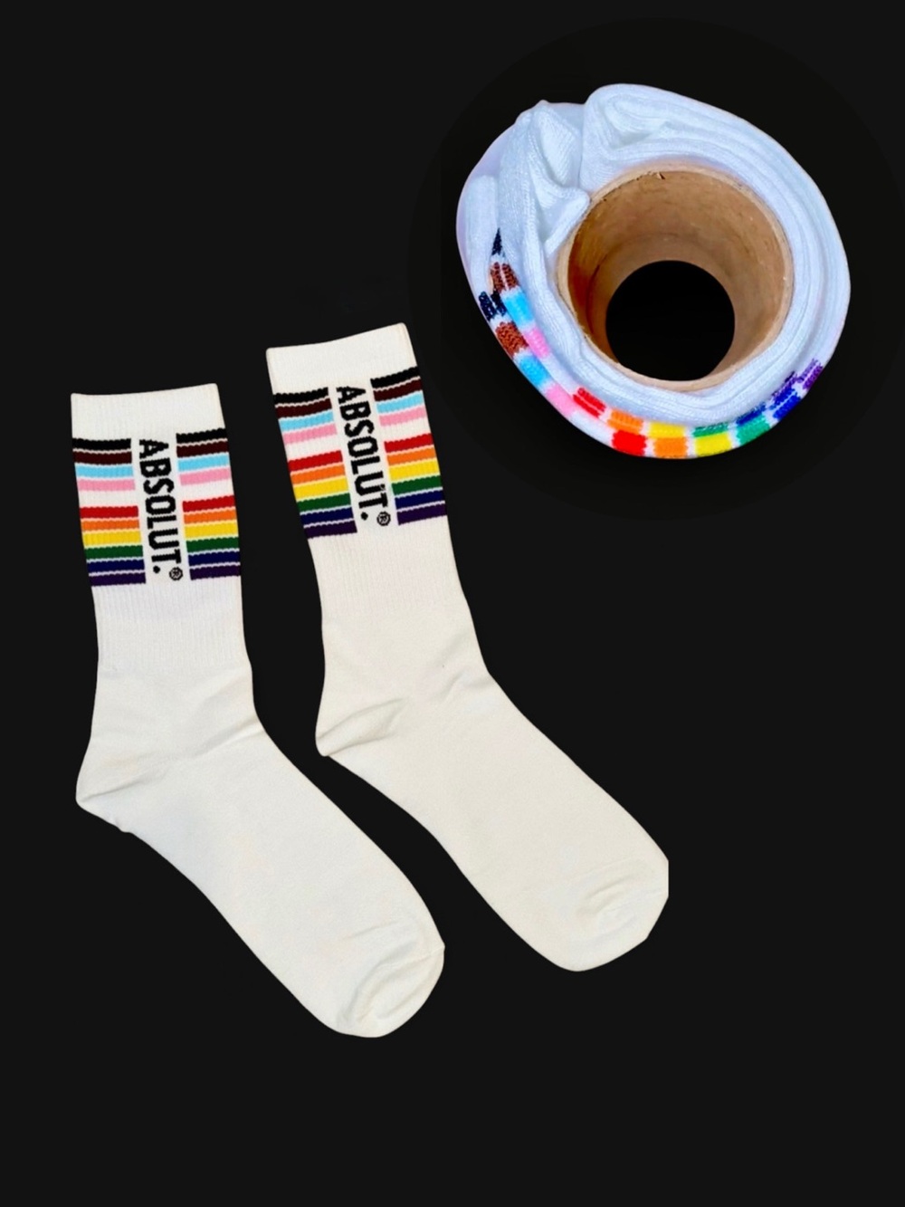 BNWT RARE PRIDE Rainbow Socks - Absolut Limited Edition Merch